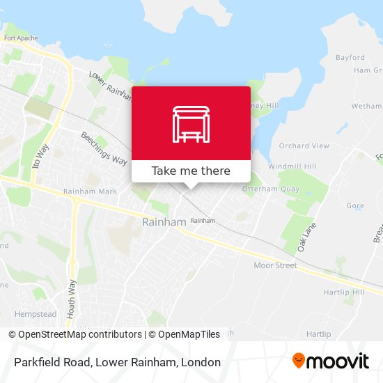 Parkfield Road, Lower Rainham map