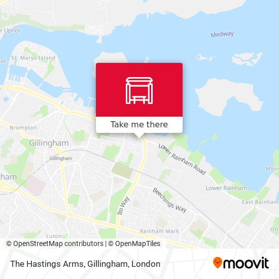 The Hastings Arms, Gillingham map