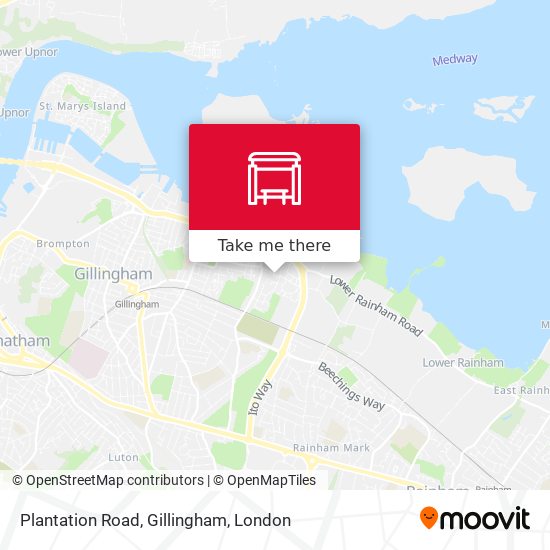 Plantation Road, Gillingham map