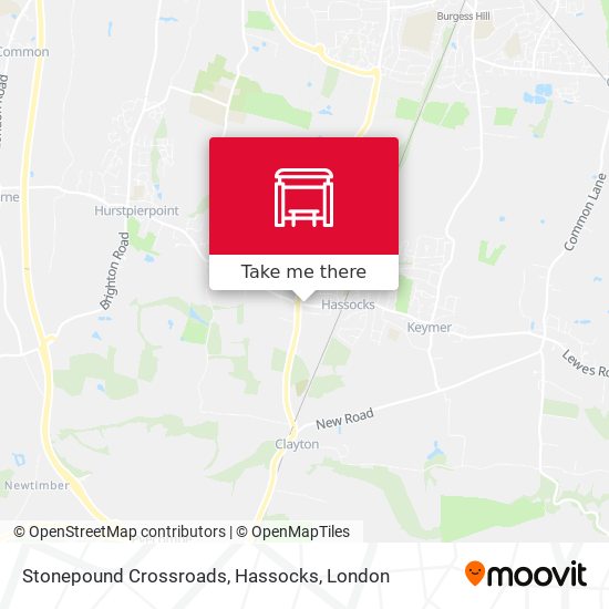 Stonepound Crossroads, Hassocks map