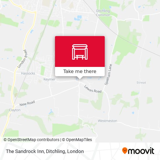 The Sandrock Inn, Ditchling map