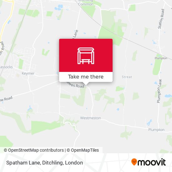 Spatham Lane, Ditchling map