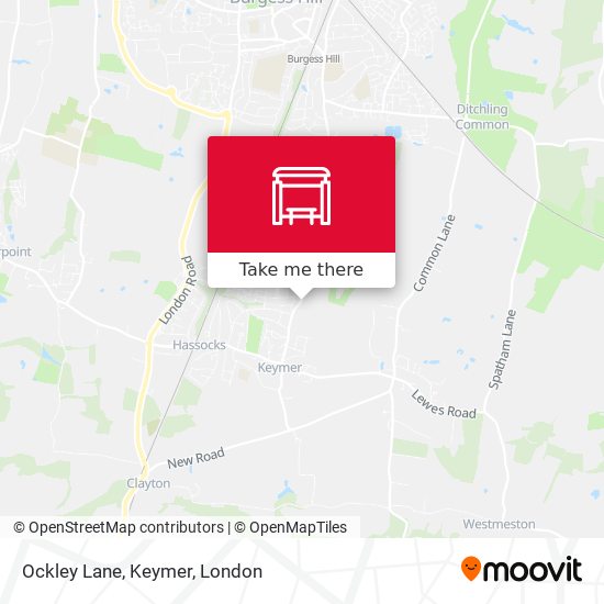 Ockley Lane, Keymer map