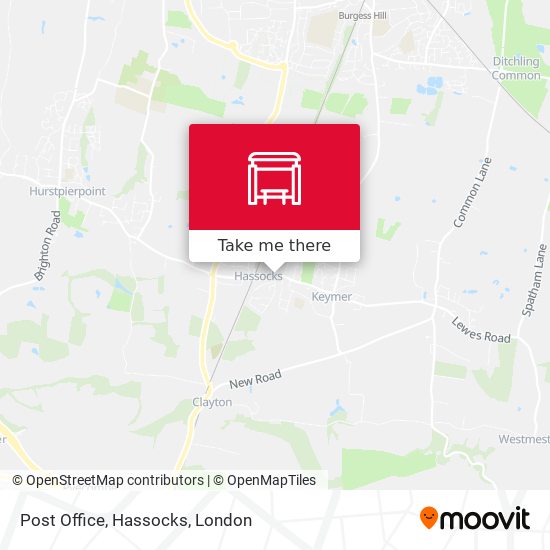 Post Office, Hassocks map