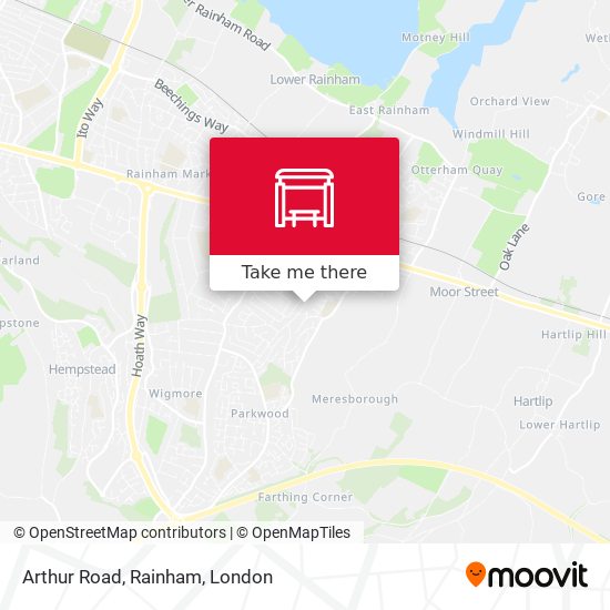 Arthur Road, Rainham map