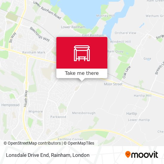 Lonsdale Drive End, Rainham map