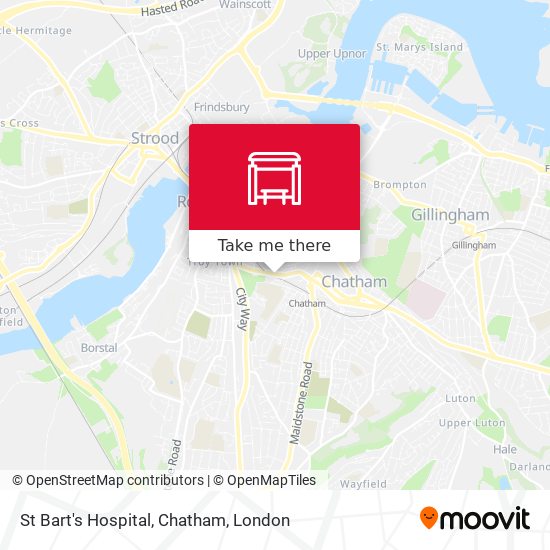 St Bart's Hospital, Chatham map