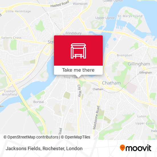 Jacksons Fields, Rochester map