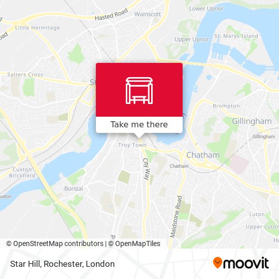Star Hill, Rochester map