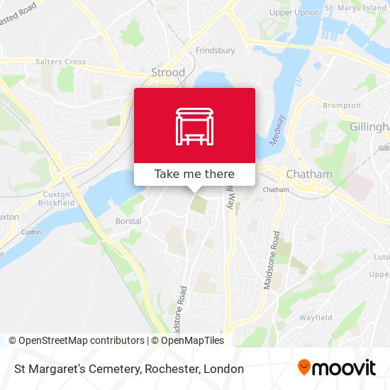 St Margaret's Cemetery, Rochester map
