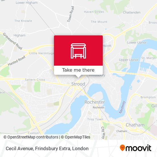 Cecil Avenue, Frindsbury Extra map