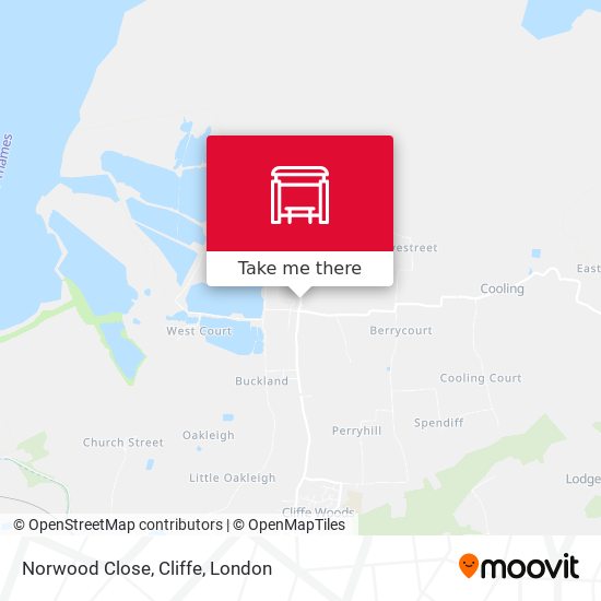 Norwood Close, Cliffe map