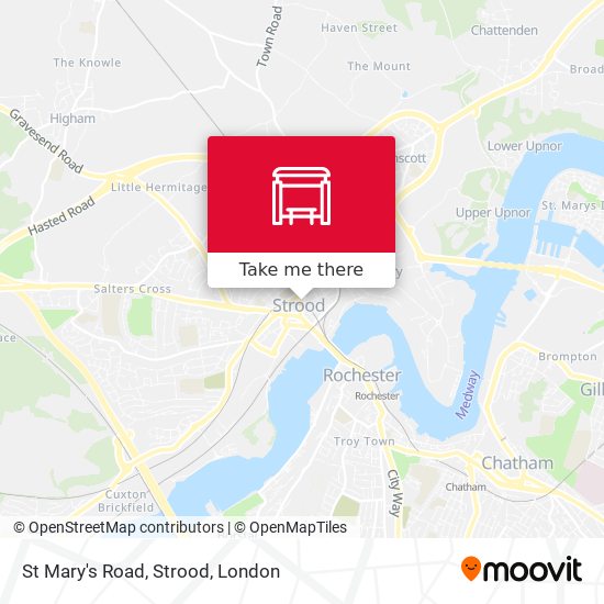 St Mary's Road, Strood map