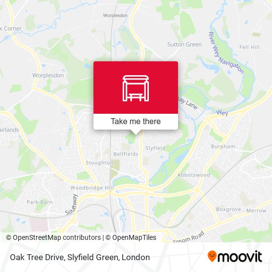 Oak Tree Drive, Slyfield Green map