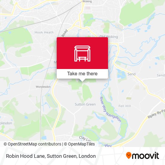Robin Hood Lane, Sutton Green map