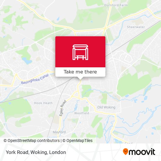York Road, Woking map