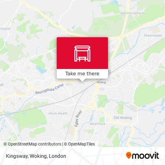 Kingsway, Woking map