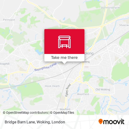 Bridge Barn Lane, Woking map