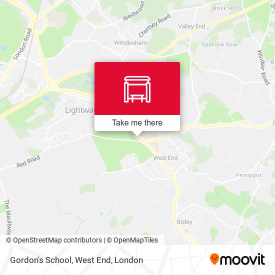 Gordon's School, West End map