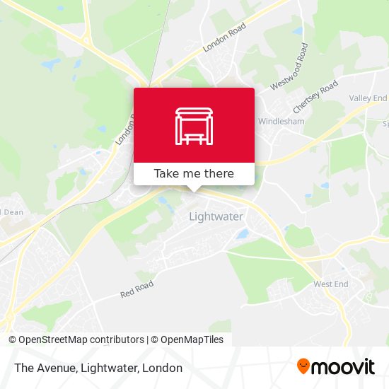 The Avenue, Lightwater map