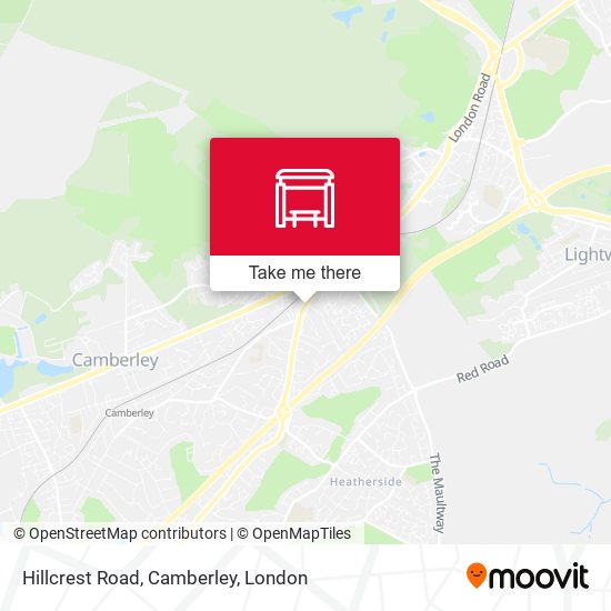 Hillcrest Road, Camberley map