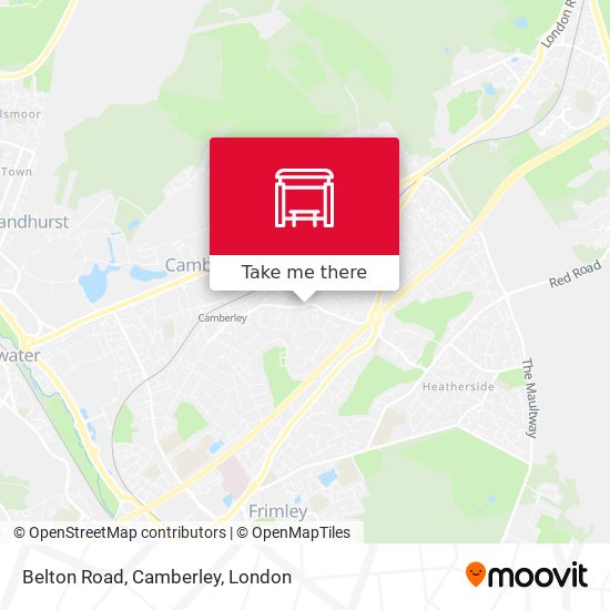 Belton Road, Camberley map