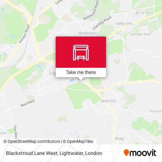 Blackstroud Lane West, Lightwater map