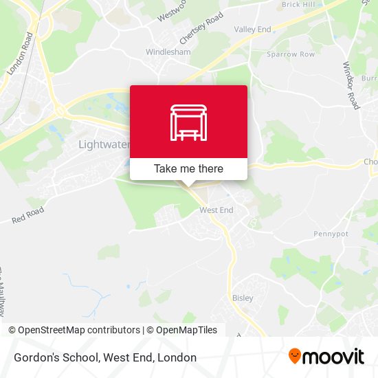Gordon's School, West End map