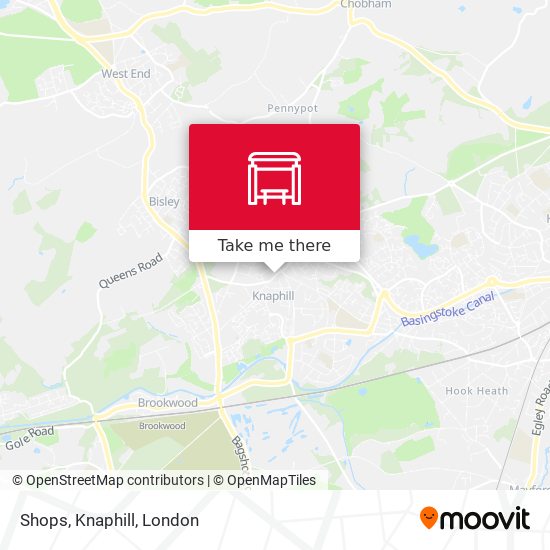 Shops, Knaphill map