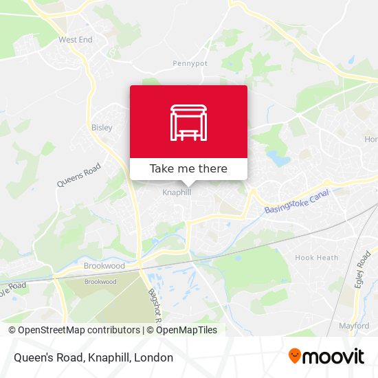 Queen's Road, Knaphill map
