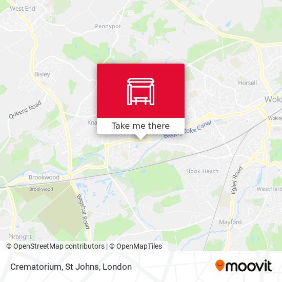 Crematorium, St Johns map