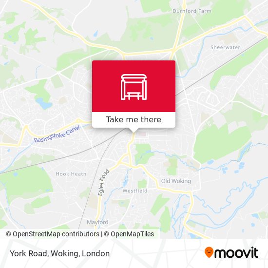 York Road, Woking map