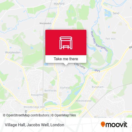 Village Hall, Jacobs Well map