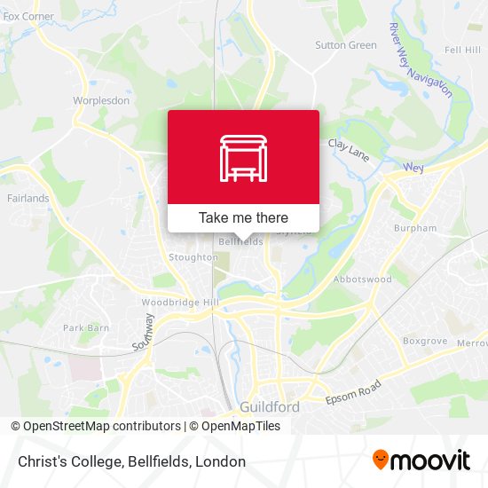 Christ's College, Bellfields map