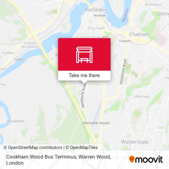 Cookham Wood Bus Terminus, Warren Wood map