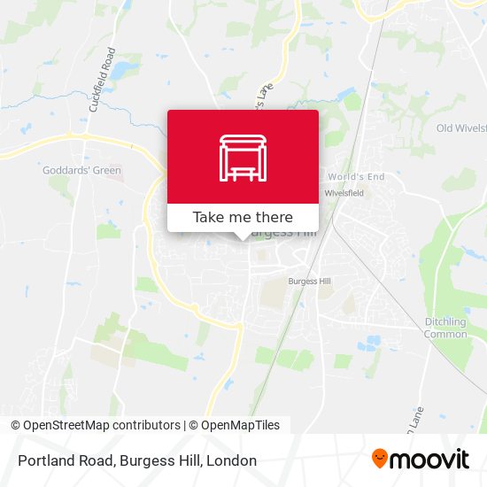 Portland Road, Burgess Hill map