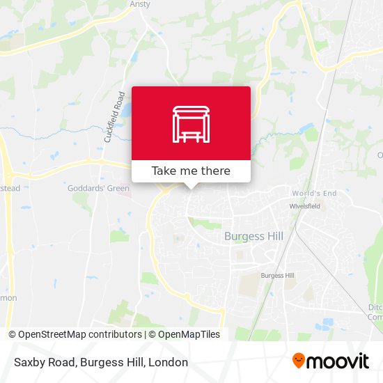 Saxby Road, Burgess Hill map