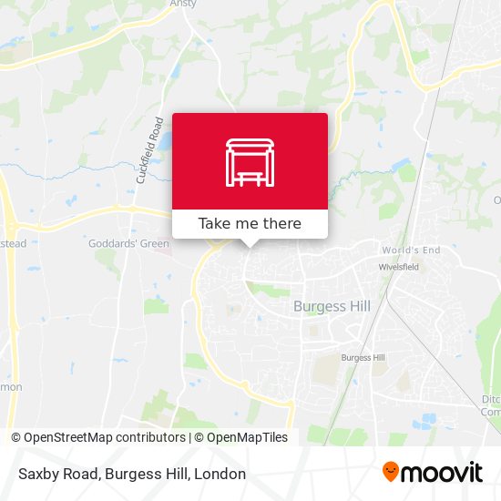 Saxby Road, Burgess Hill map