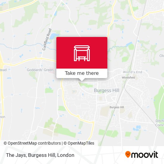 The Jays, Burgess Hill map