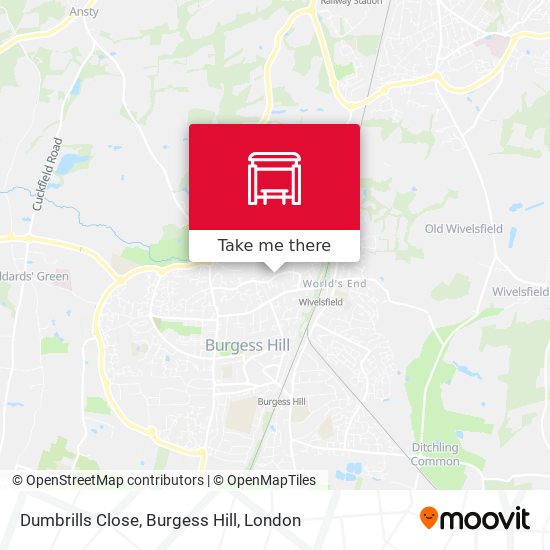 Dumbrills Close, Burgess Hill map