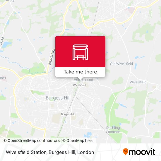 Wivelsfield Station, Burgess Hill map