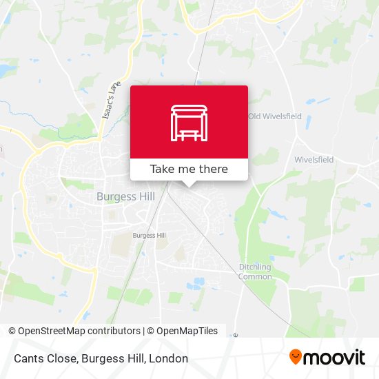 Cants Close, Burgess Hill map