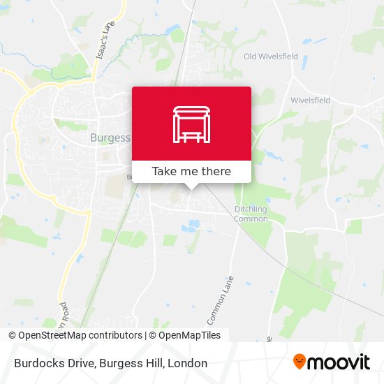 Burdocks Drive, Burgess Hill map