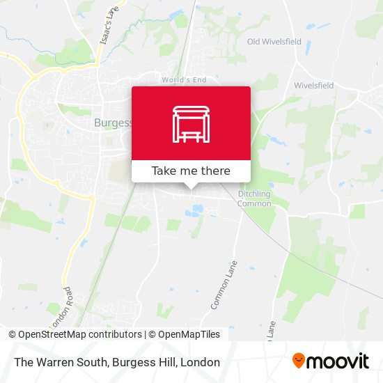 The Warren South, Burgess Hill map