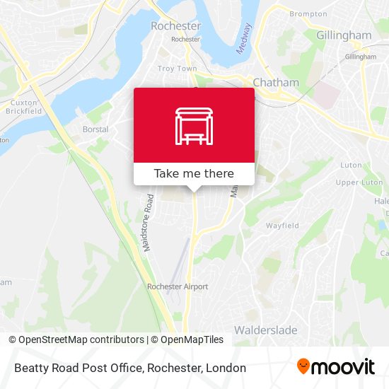 Beatty Road Post Office, Rochester map