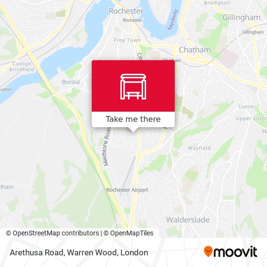 Arethusa Road, Warren Wood map