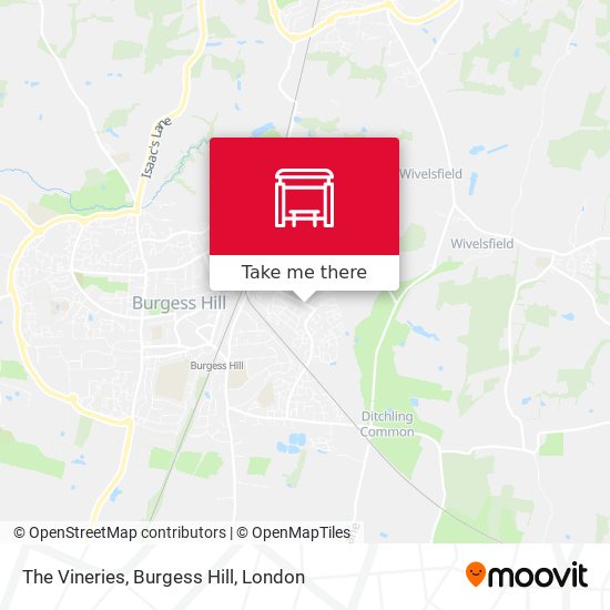 The Vineries, Burgess Hill map