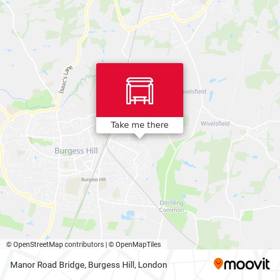 Manor Road Bridge, Burgess Hill map
