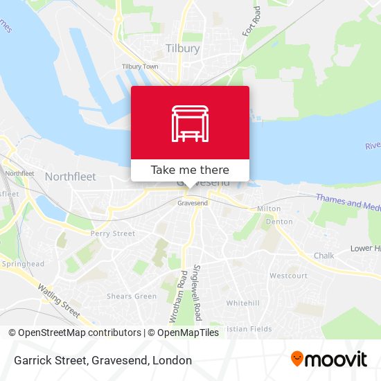 How to get to Garrick Street, Gravesend in London by Bus, Train or DLR?
