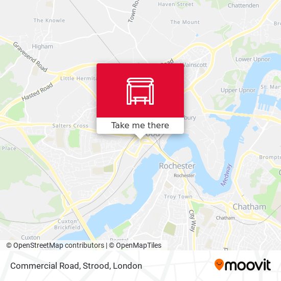 Commercial Road, Strood map